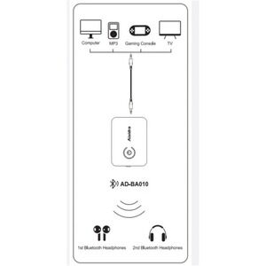 Aisidra Bluetooth Transmitter Receiver Wireless AD-BA010 2-in-1 Adapter A/V